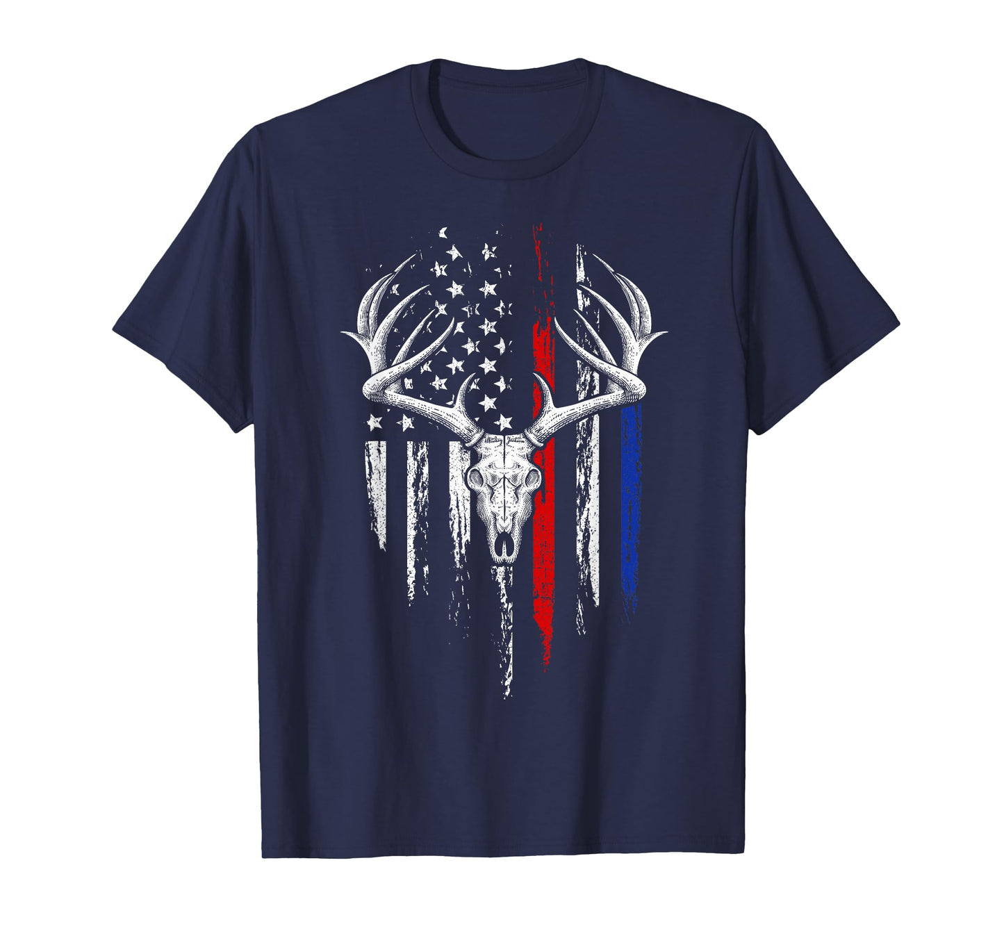 Bowhunting American Flag USA Bow Whitetail Deer Hunter Gift T-Shirt