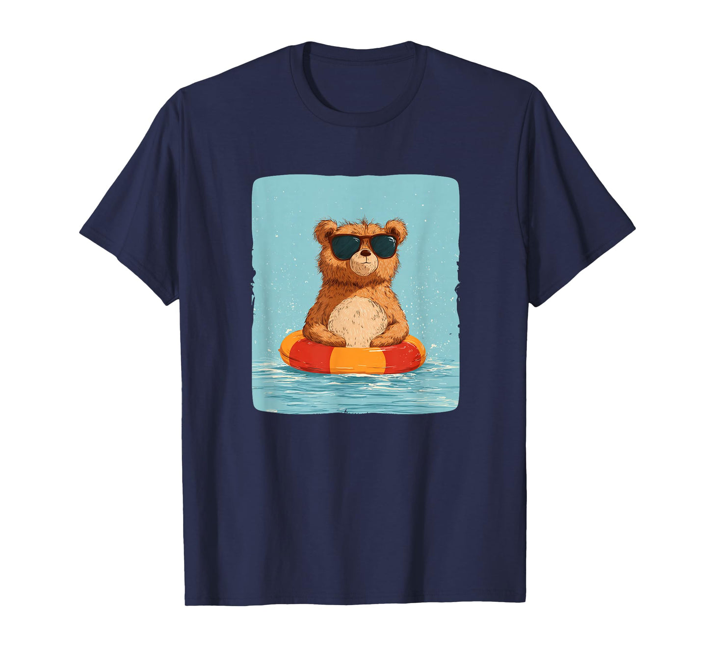 Cool Bear in Pool Ring for Vacation Lovers T-Shirt