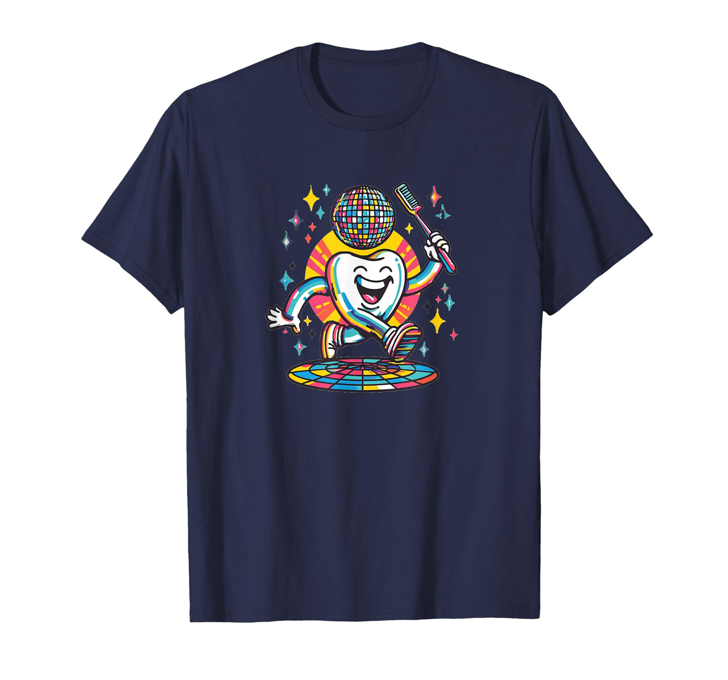 Vibrant Partying Tooth Fairy with Toothbrush Costume T-Shirt