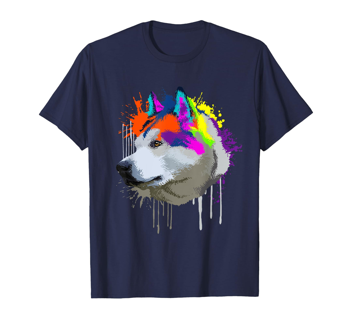 Splash Art Alaskan Malamute Dog Owner Gift Idea Dog T-Shirt