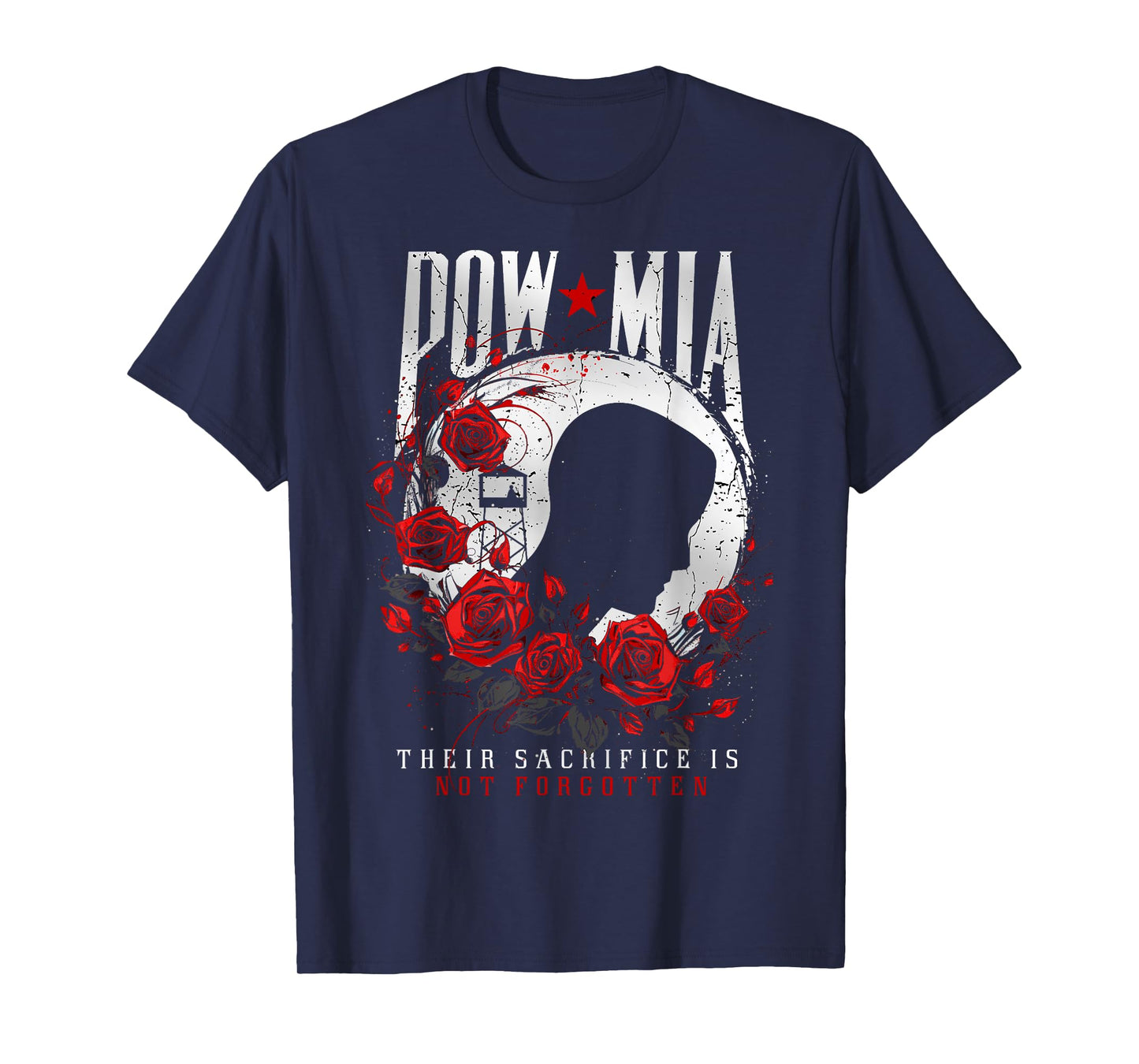 POW/MIA Red Rose T-Shirt