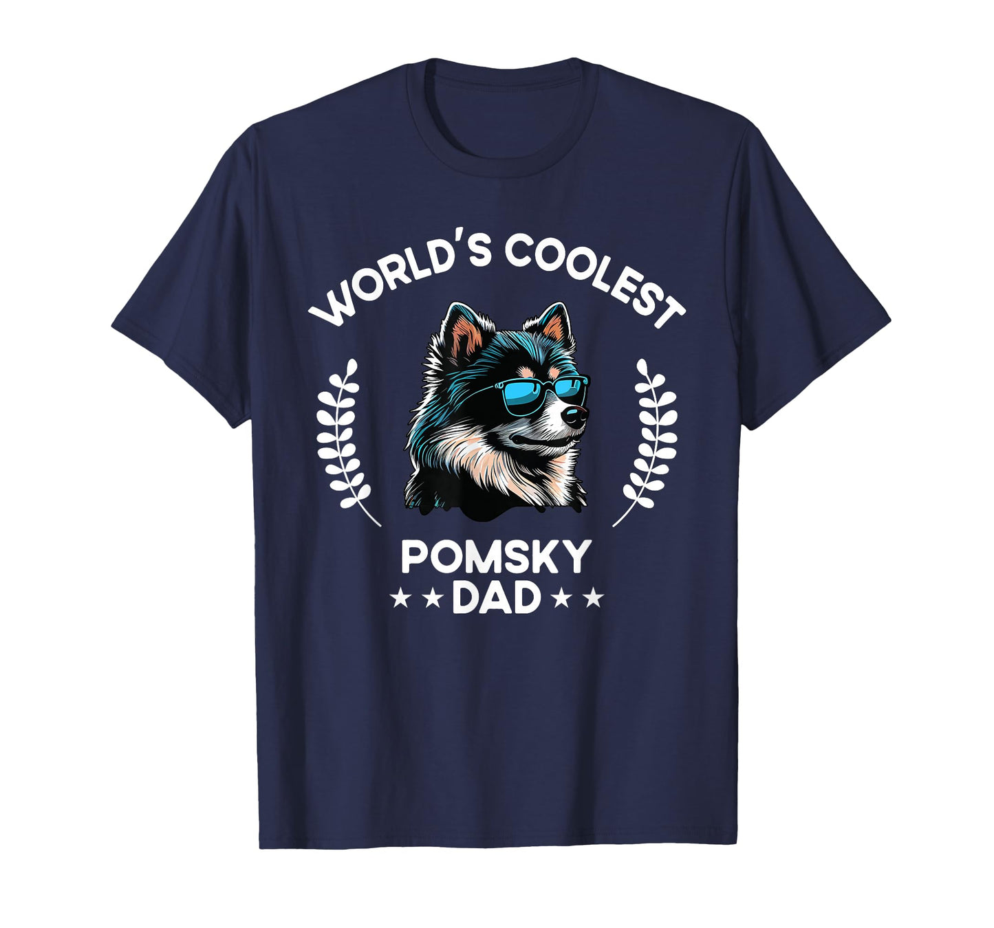 The Woof Wardrobe World's Coolest Dog Dad Papa - Men Pomsky T-Shirt