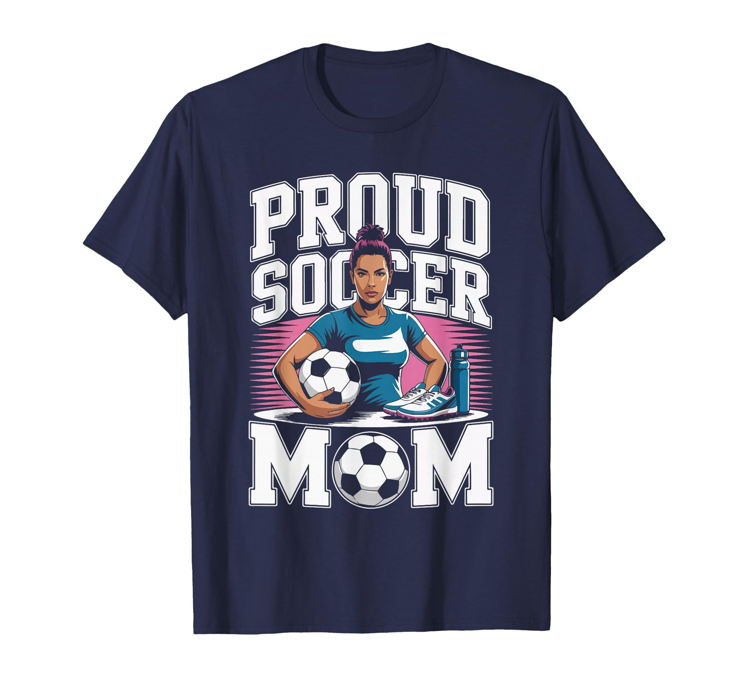 Proud Soccer Mom Retro Sunset Vibes T-Shirt