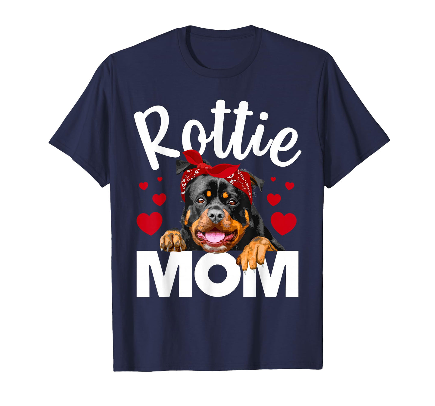Cute Rottweiler Design For Women Mom Rottie Rottweiler Lover T-Shirt