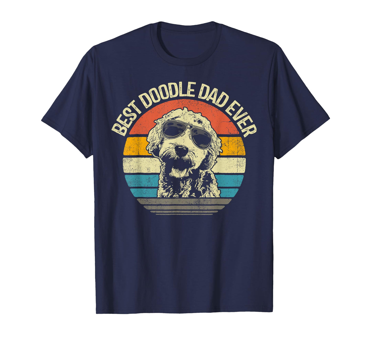 Best Doodle Dad Ever Funny Goldendoodle Dad Vintage Gifts T-Shirt