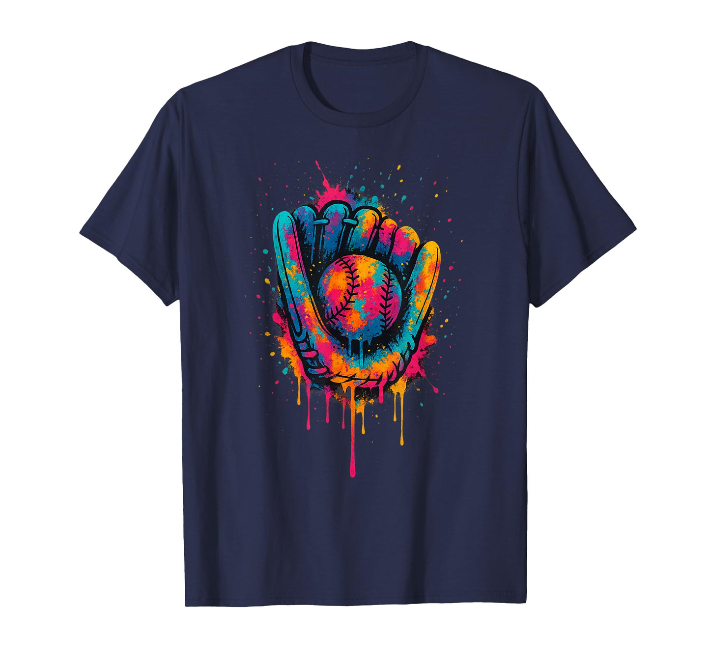 Colorful Splash Baseball Drip Glove for Youth & Boys T-Shirt