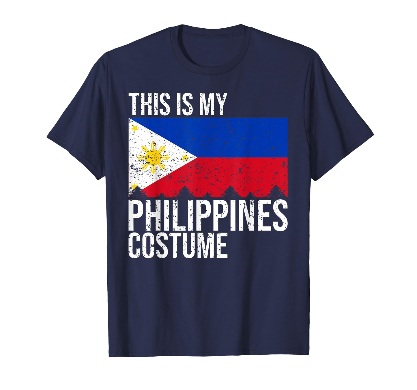 Vintage This Is My Philippines Flag Costume for Halloween T-Shirt