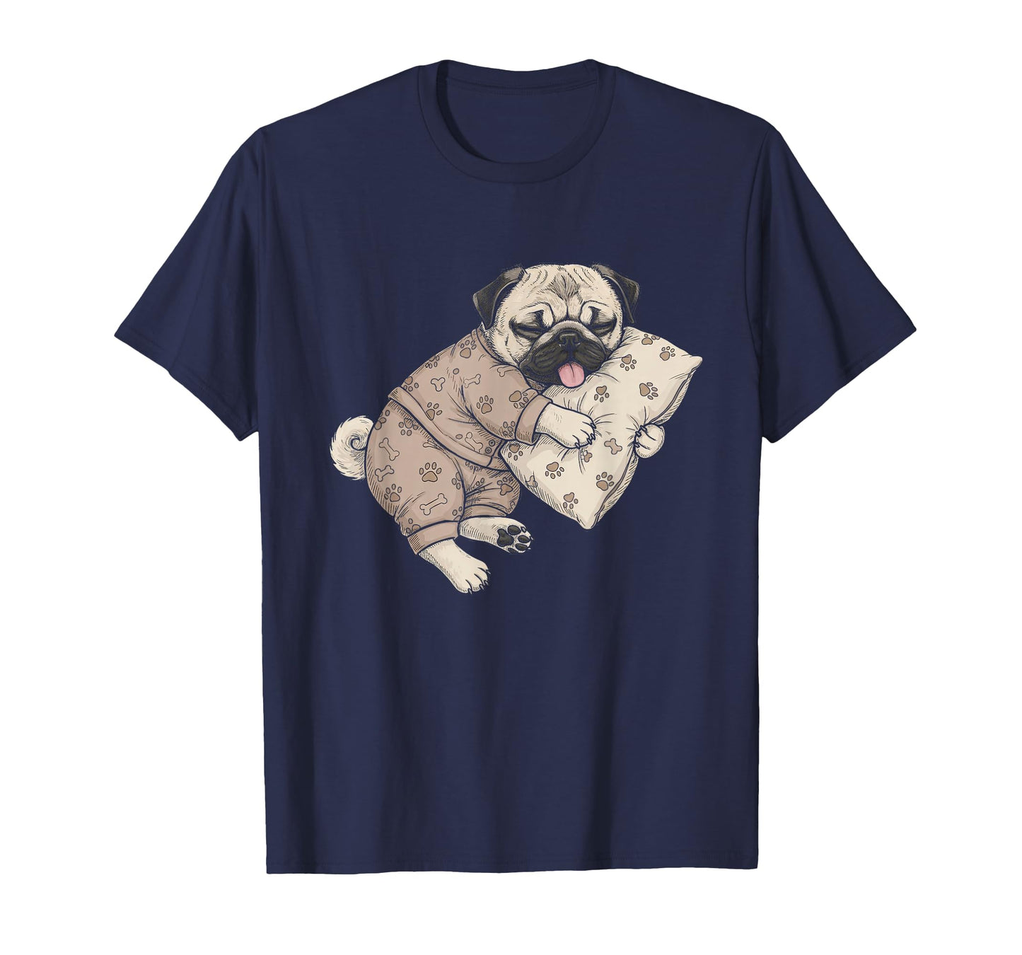Funny Sleepy Pug Pajama Men Women Kids T-Shirt