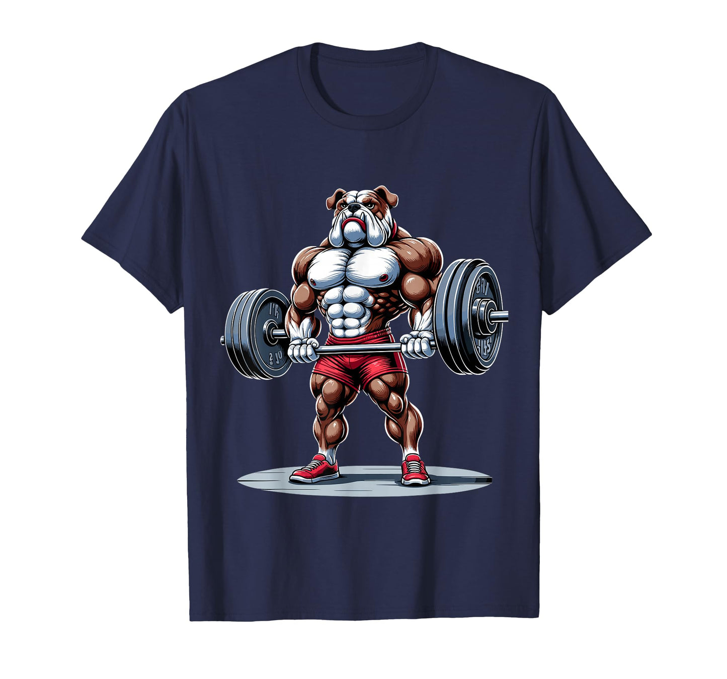English Bulldog Muscular Gym Fitness Bodybuilding T-Shirt