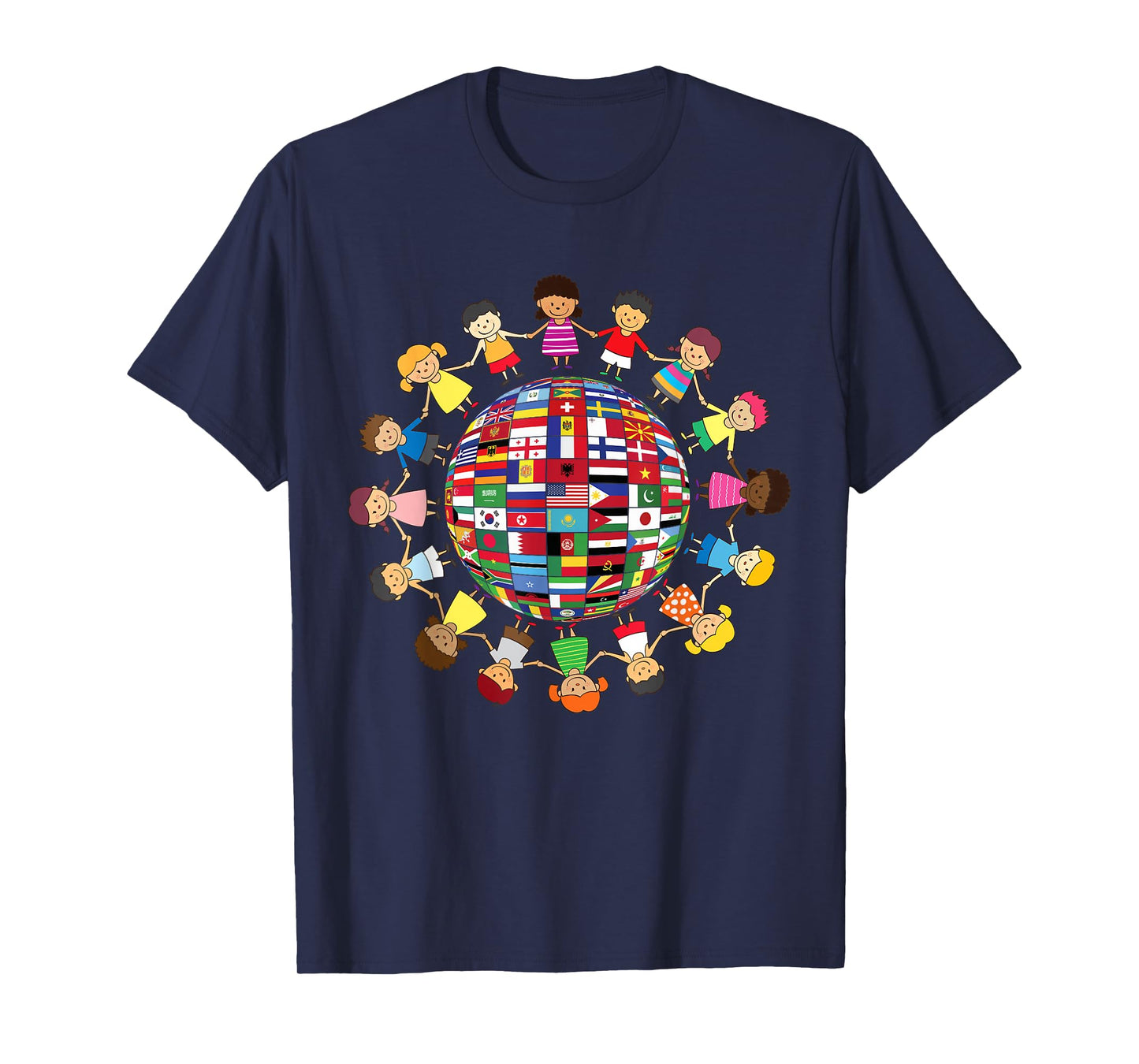 Flags of the World Cultural, Diversity Kids around the Globe T-Shirt