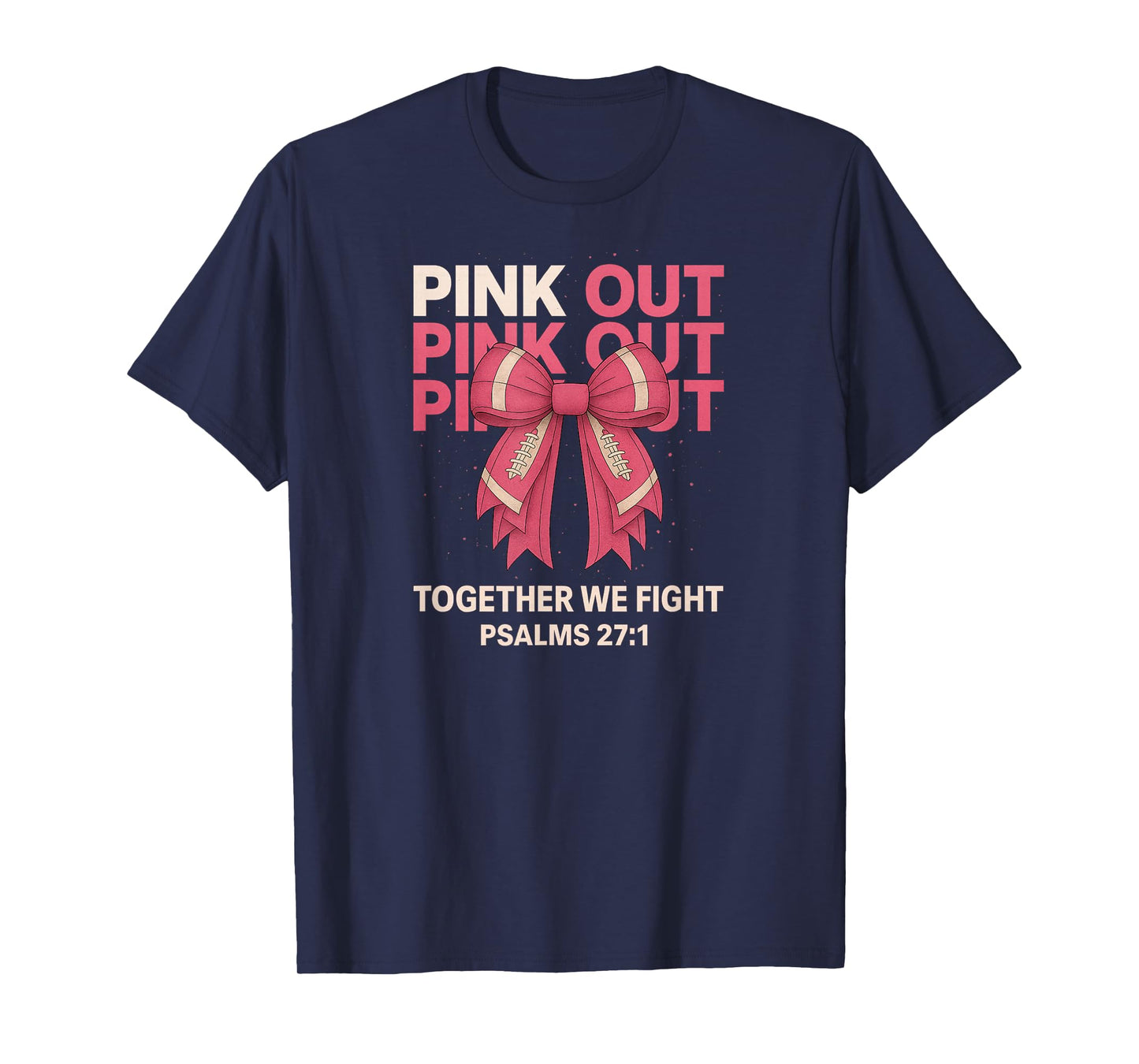 Pink Out Football Bow T-Shirt