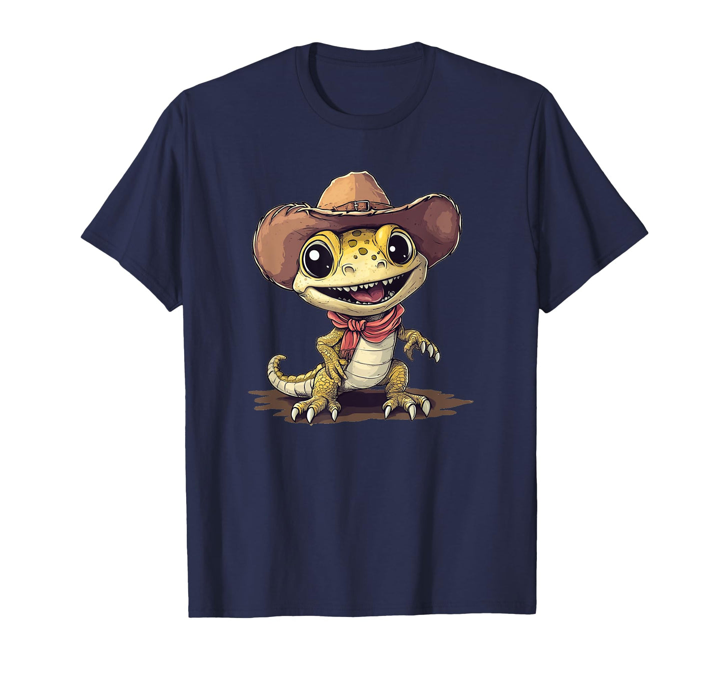Funny Rodeo Lizard with Cowboy Hat Costume T-Shirt