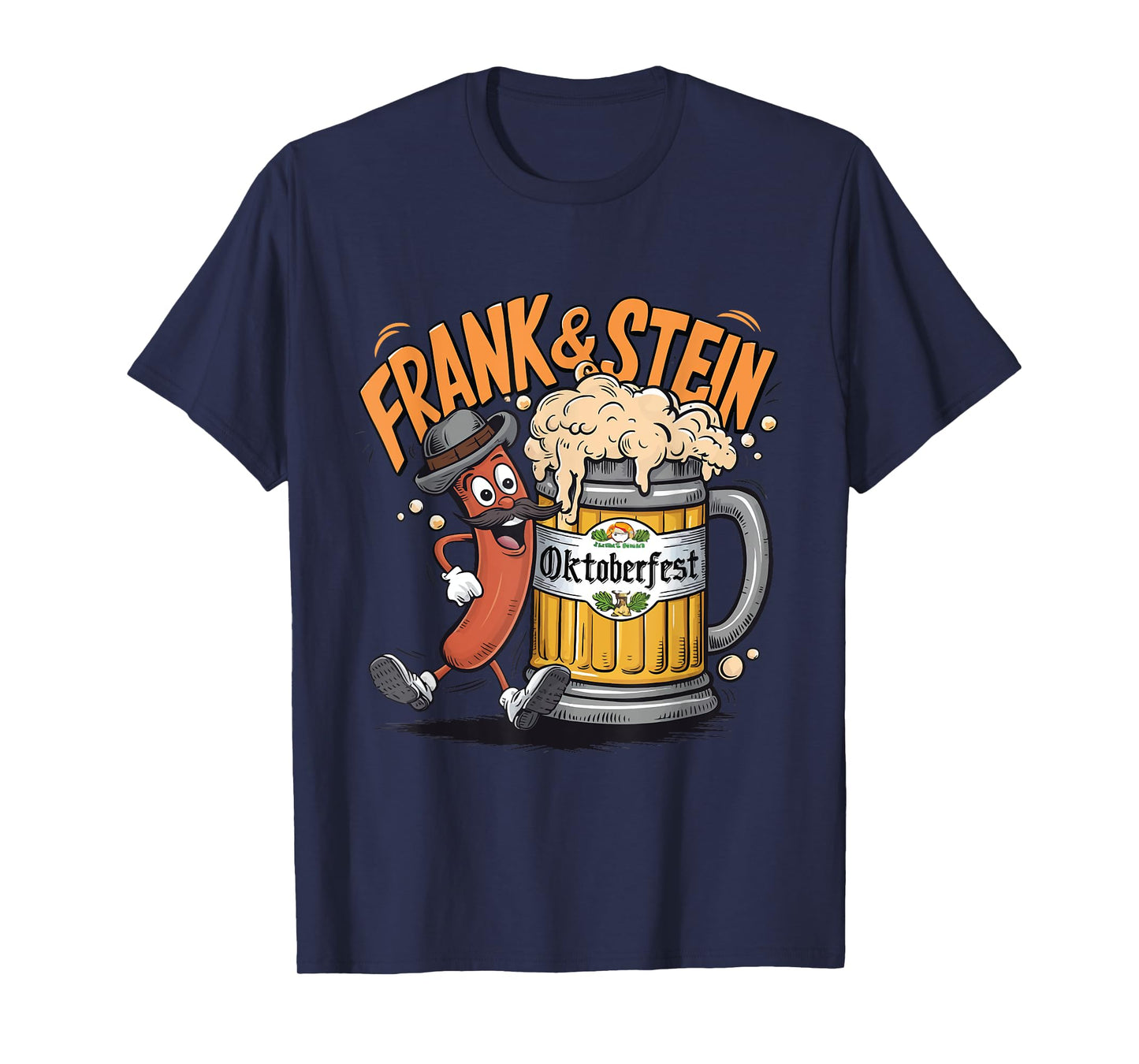 Frank & Stein Oktoberfest Funny German Bratwurst And Beer T-Shirt