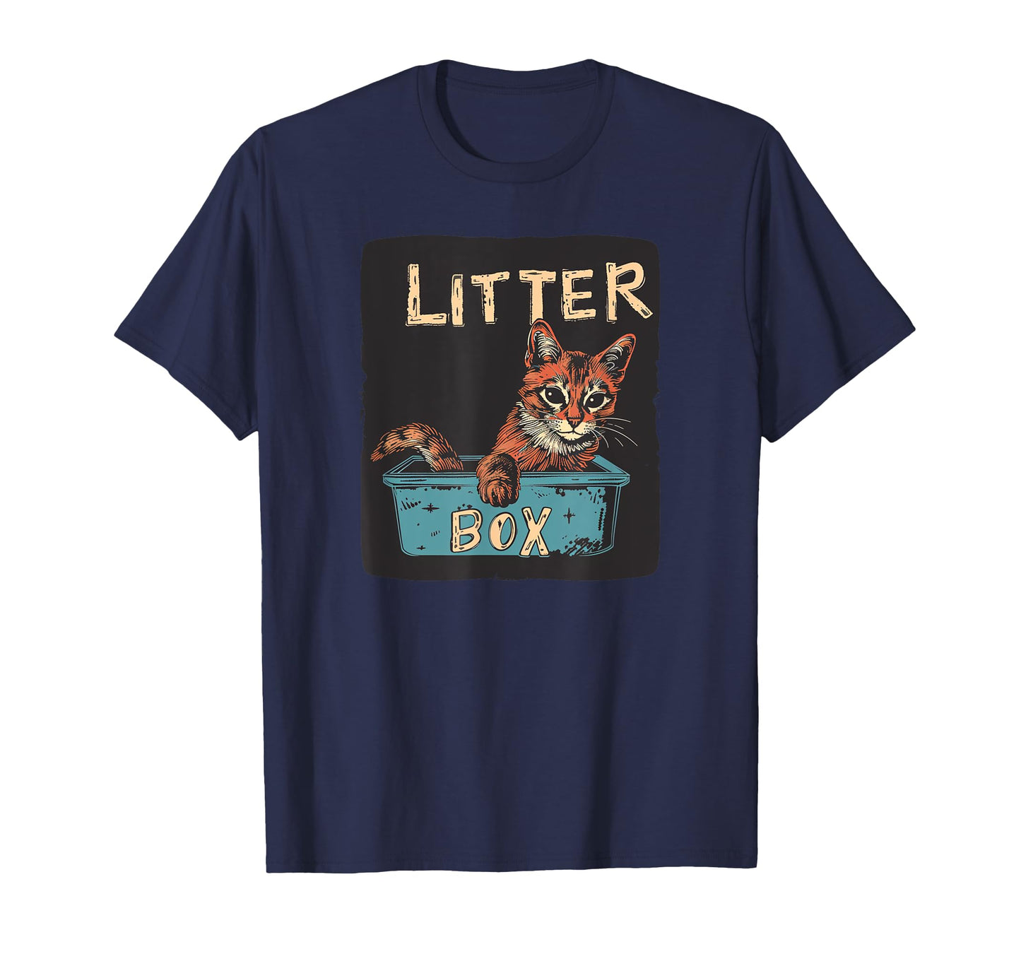 Fun Cat and Litter Box Costume T-Shirt for Men Women Kids