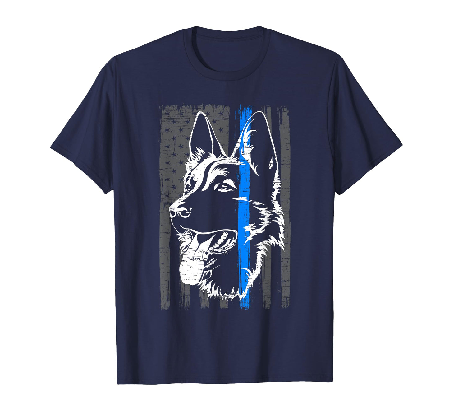 Thin Blue Line K9 Dog Law Enforcement Police Dog Policeman T-Shirt