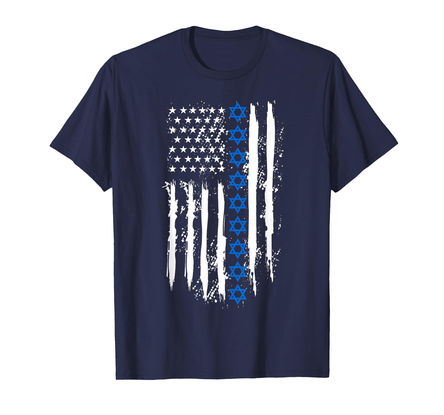 Israel Independence Star of David US American Flag Patriotic T-Shirt