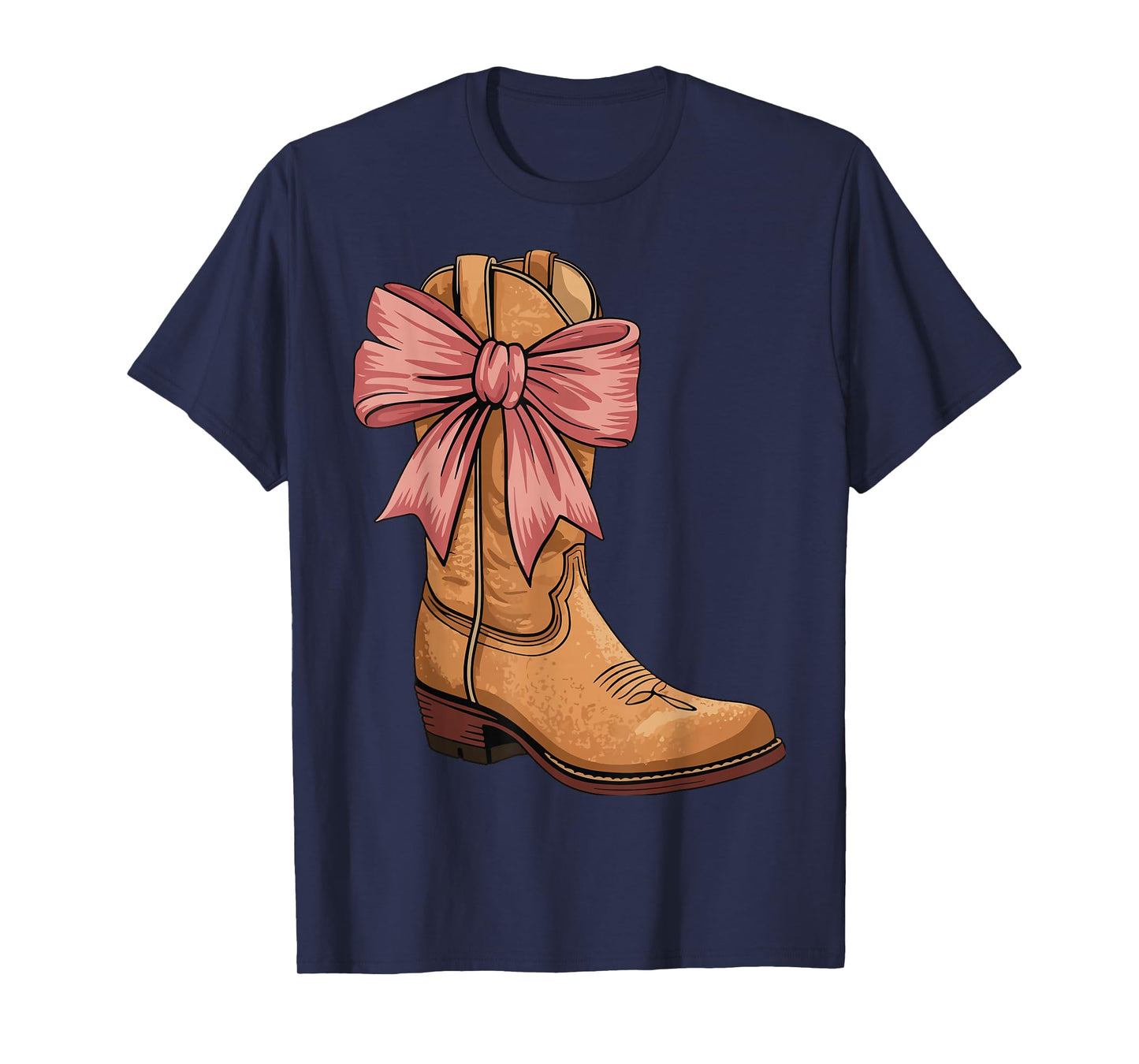 Cowboy Boots Pink Coquette Line Dancing T-Shirt