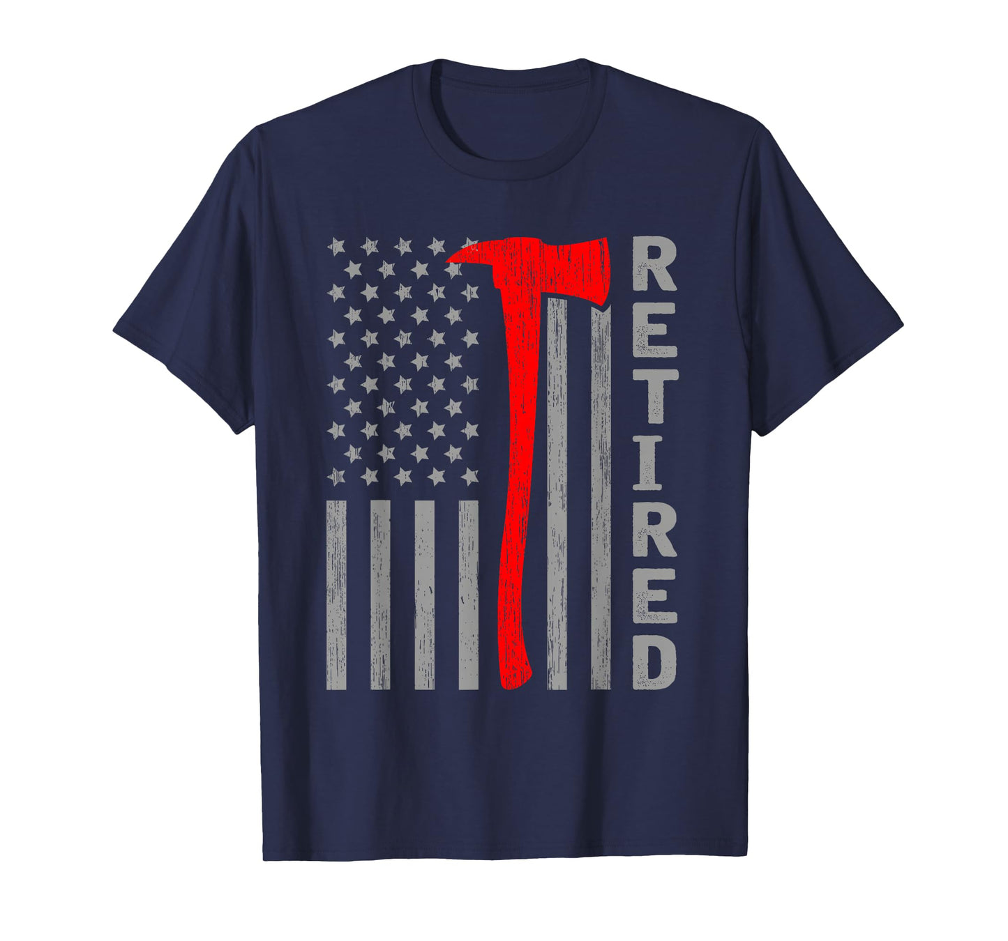 Funny Retired Firefighter USA Flag Fireman Retirement Outfit T-Shirt