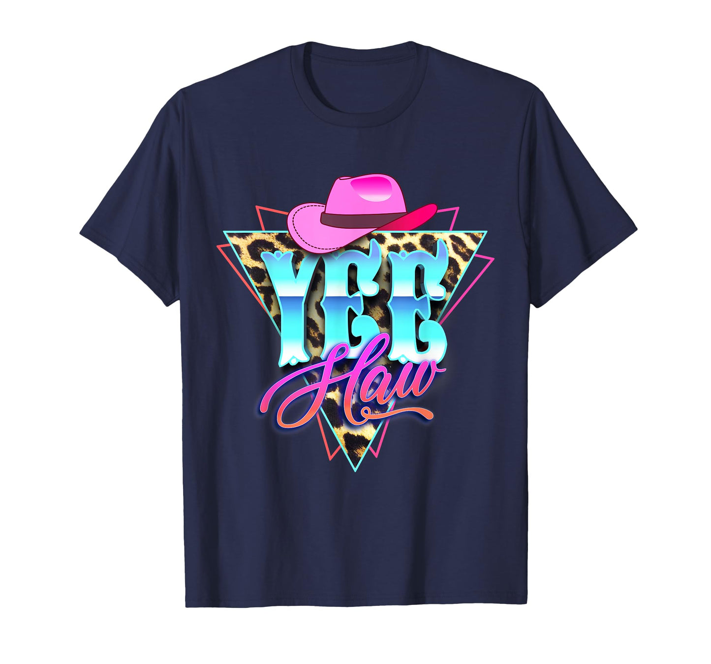 Yee Haw Howdy Rodeo Country Leopard Yeehaw Southern Cowgirl T-Shirt