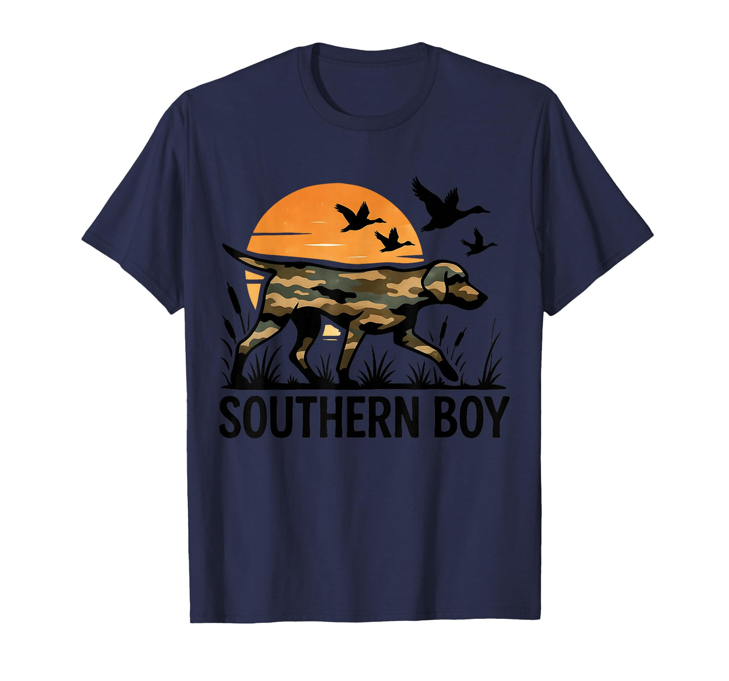 Local Southern Boy Duck Hunting camo Outdoor Dog Camouflage T-Shirt