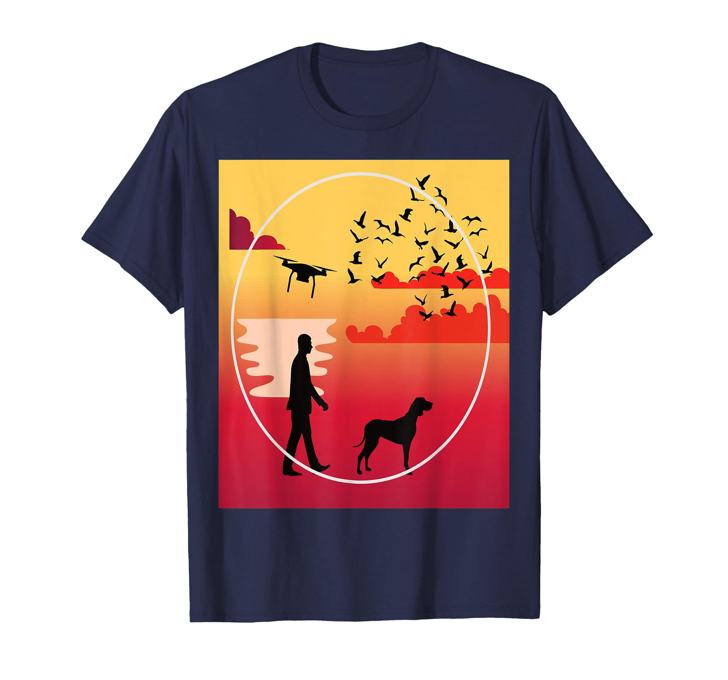 Drone Life Dogs Drones Sunsets Family Quadcopter Love T-Shirt