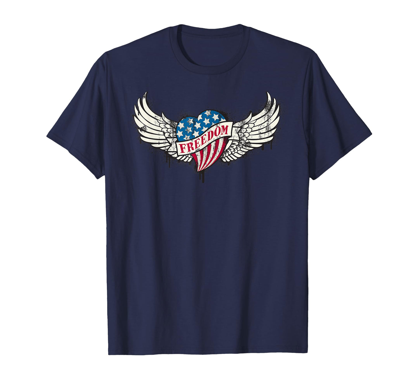 Vintage Let Freedom Ring US Flag Eagle Patriotic 4th of July Women Kids Men T-Shirt
