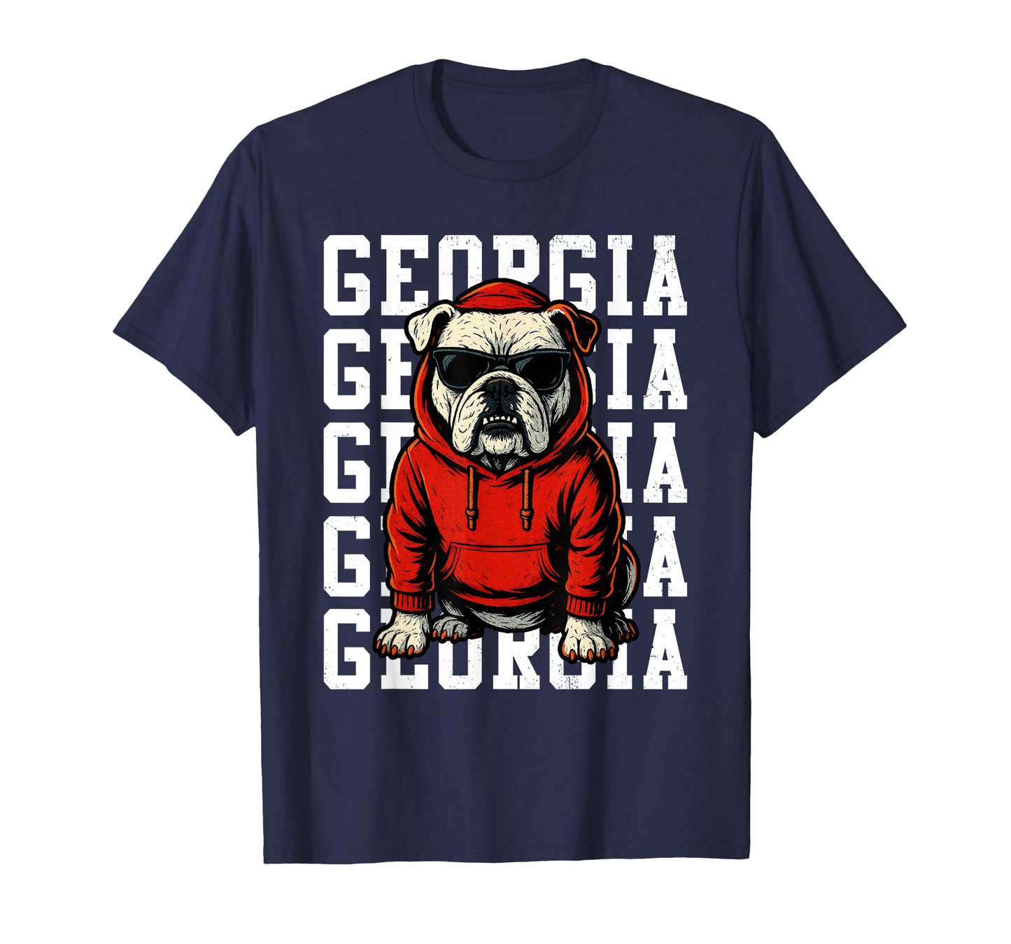 Dawgline Ghost, Redlayer March Built in Silence Love Bulldog T-Shirt