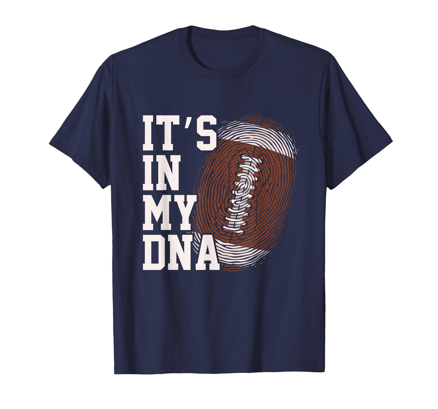 American Football It's In My DNA Men Women Kids Fingerprint T-Shirt