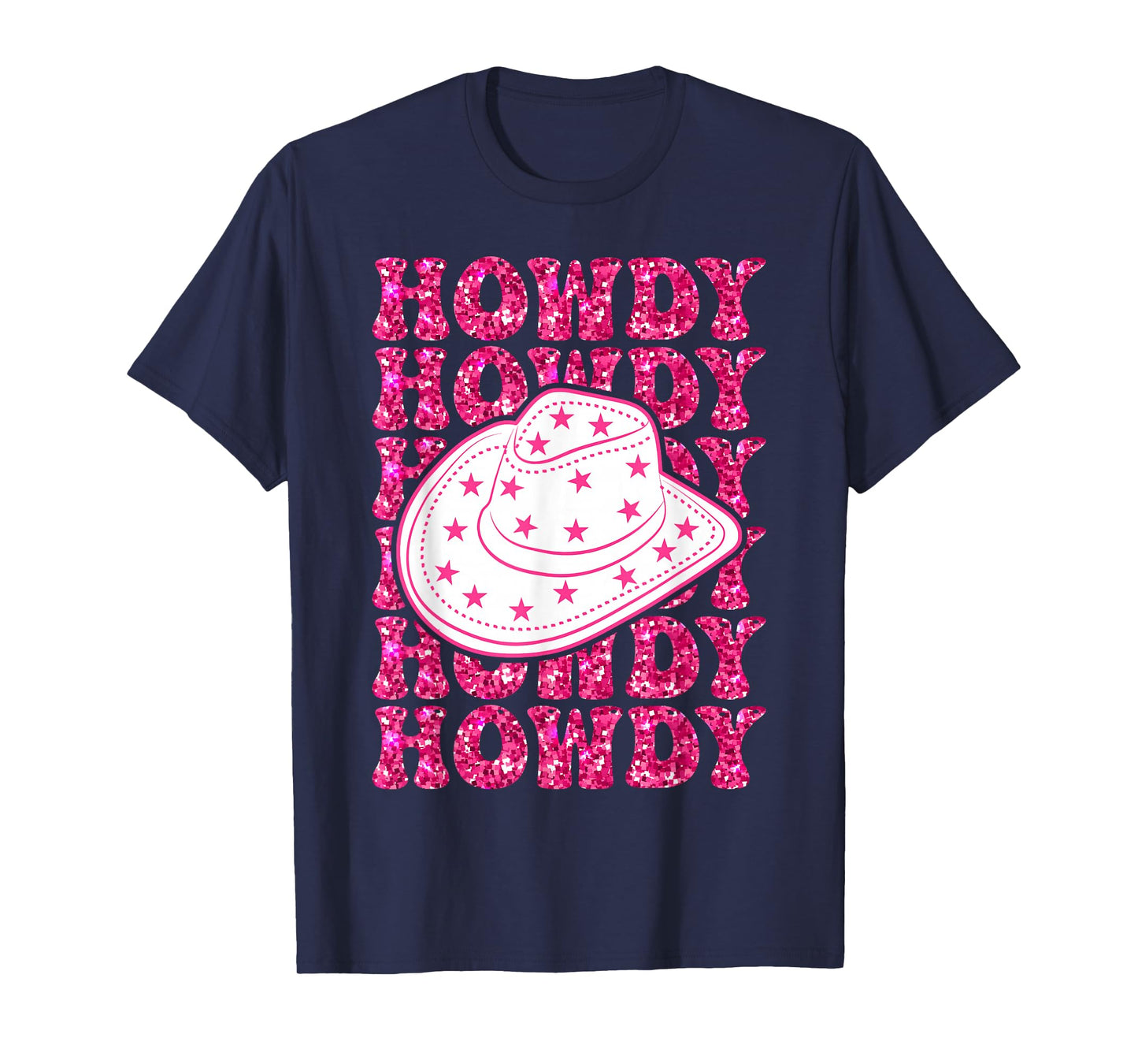 Howdy Southern Western Girl Country Rodeo Pink Cowgirl Women T-Shirt