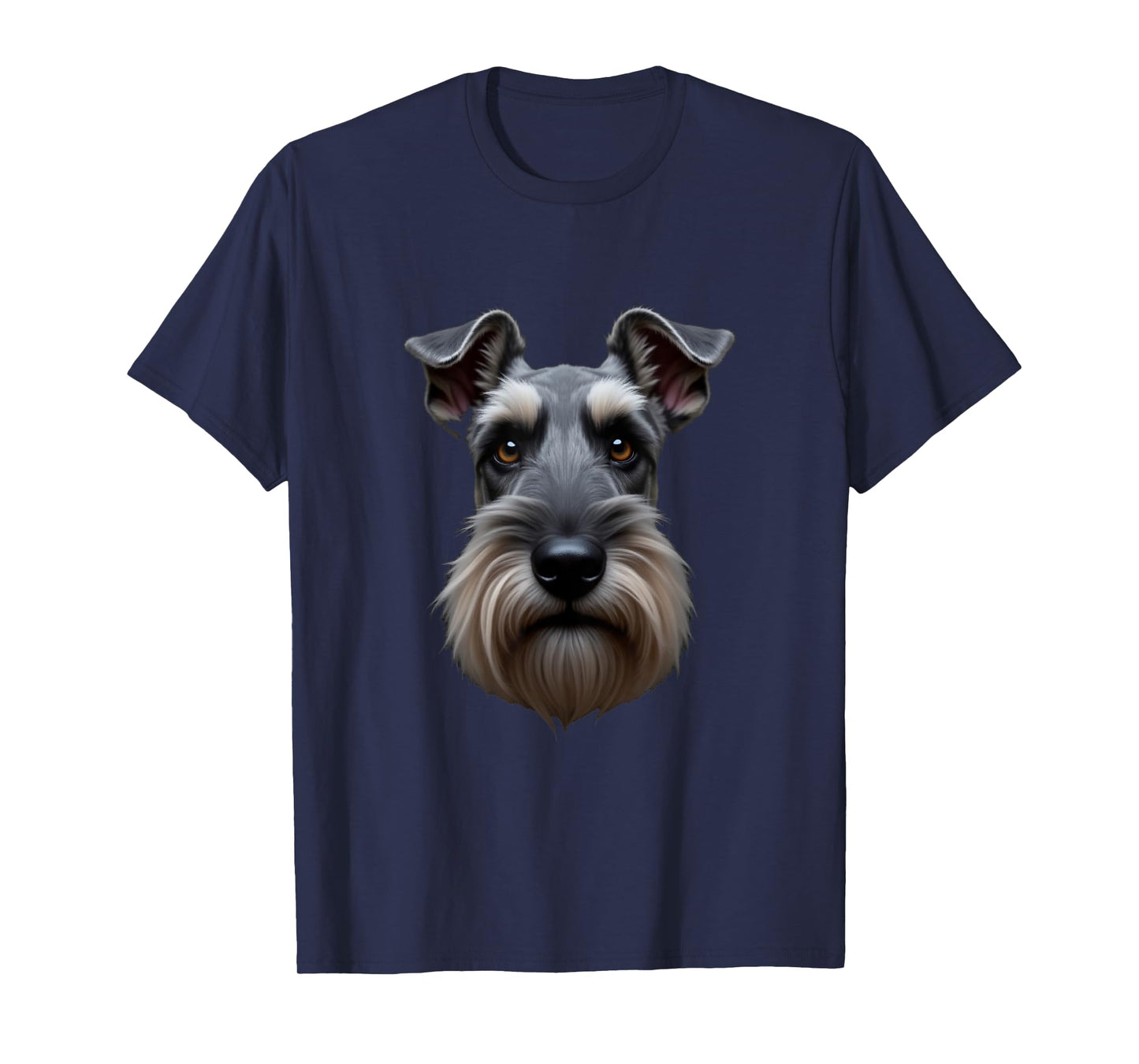 Black Schnauzer Dog Schnauzer Face T-Shirt