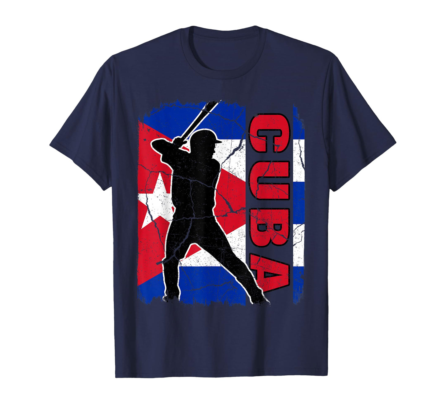 Cuban Baseball Player Cuba Flag Baseball Fans T-Shirt