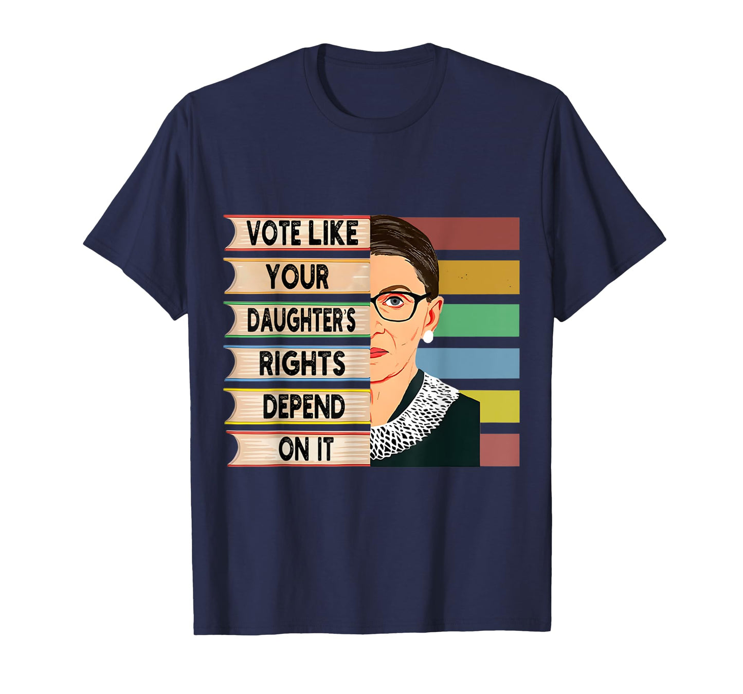 Feminist Ruth Bader Ginsburg RBG Quote Girl With Book Women T-Shirt