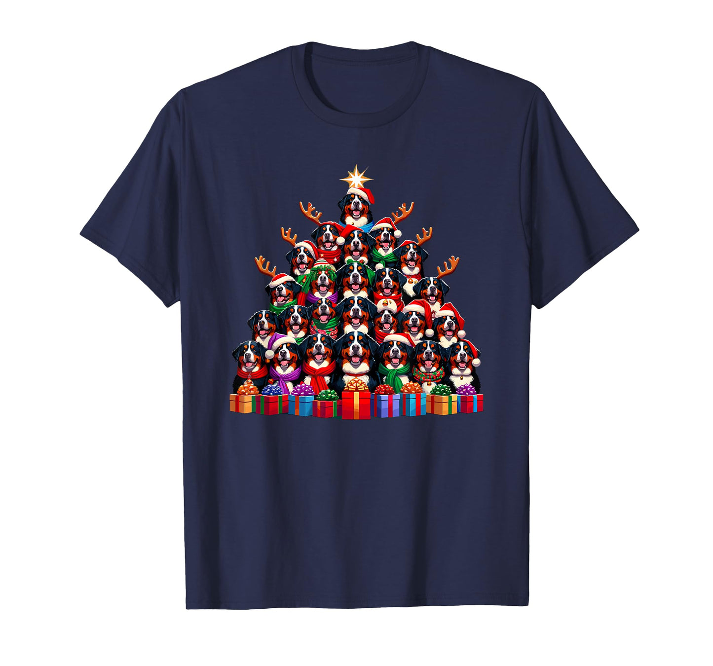 Christmas Tree Bernese Mountain Dog Berner T-Shirt