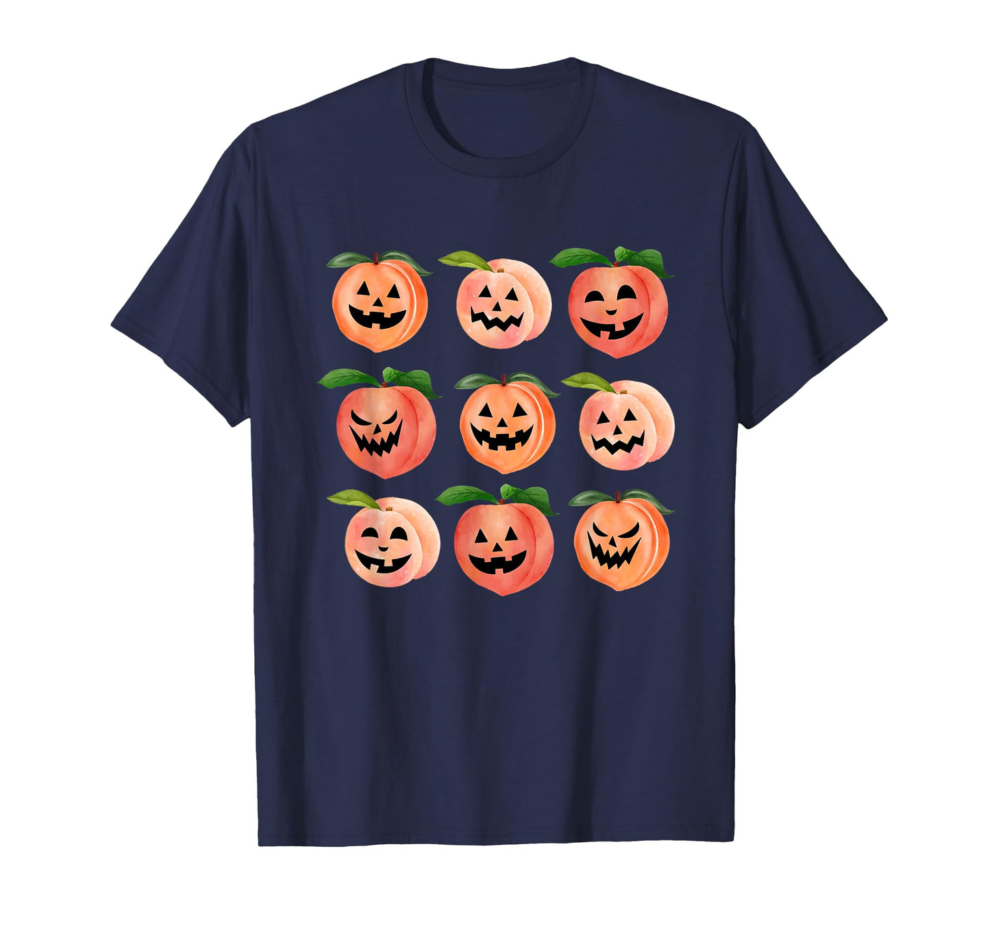 Jack o Lantern Spooky Peaches Summerween T-Shirt