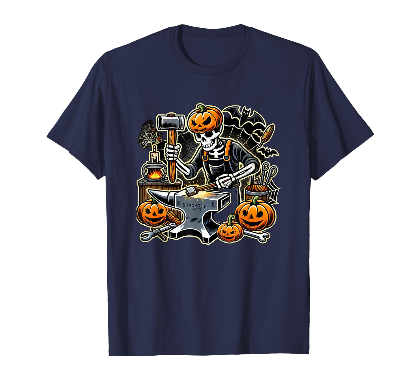 Halloween Skeleton Blacksmith T-Shirt