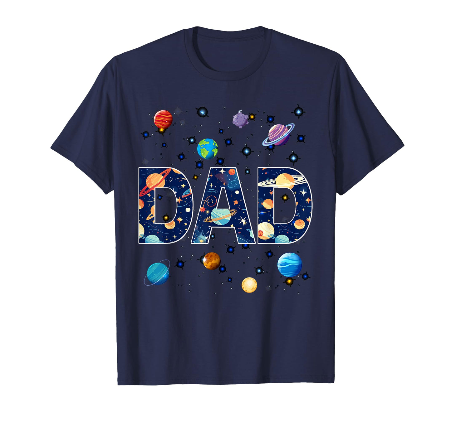 Dad Outer Space Galaxy Birthday T-Shirt