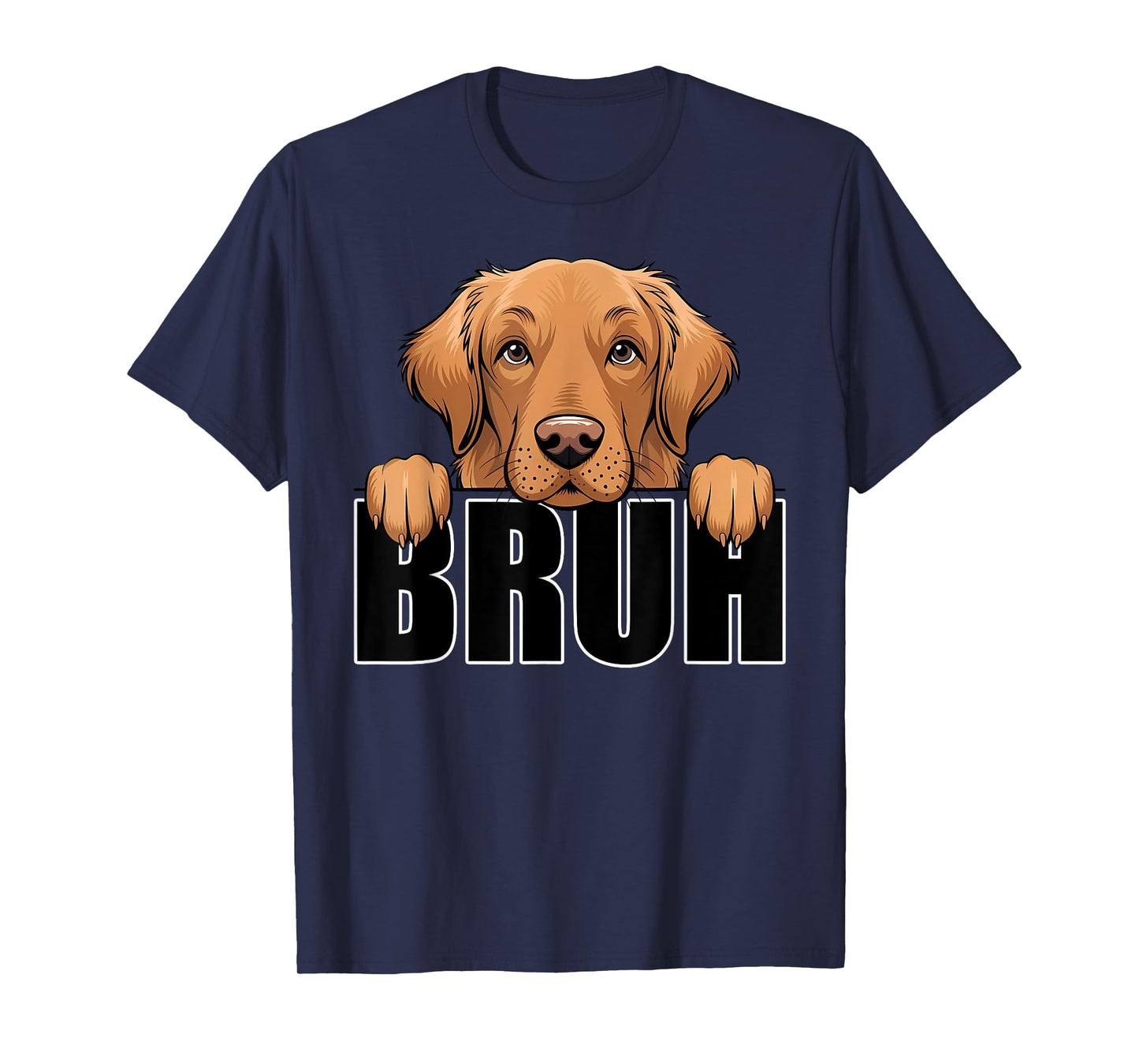 Funny Golden Retriever Bruh Cute Dog Lover Men Boys Kids T-Shirt