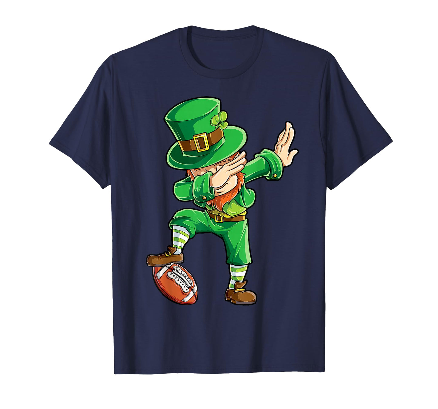 Dabbing Leprechaun Football St Patricks Day Boys Men Sports T-Shirt