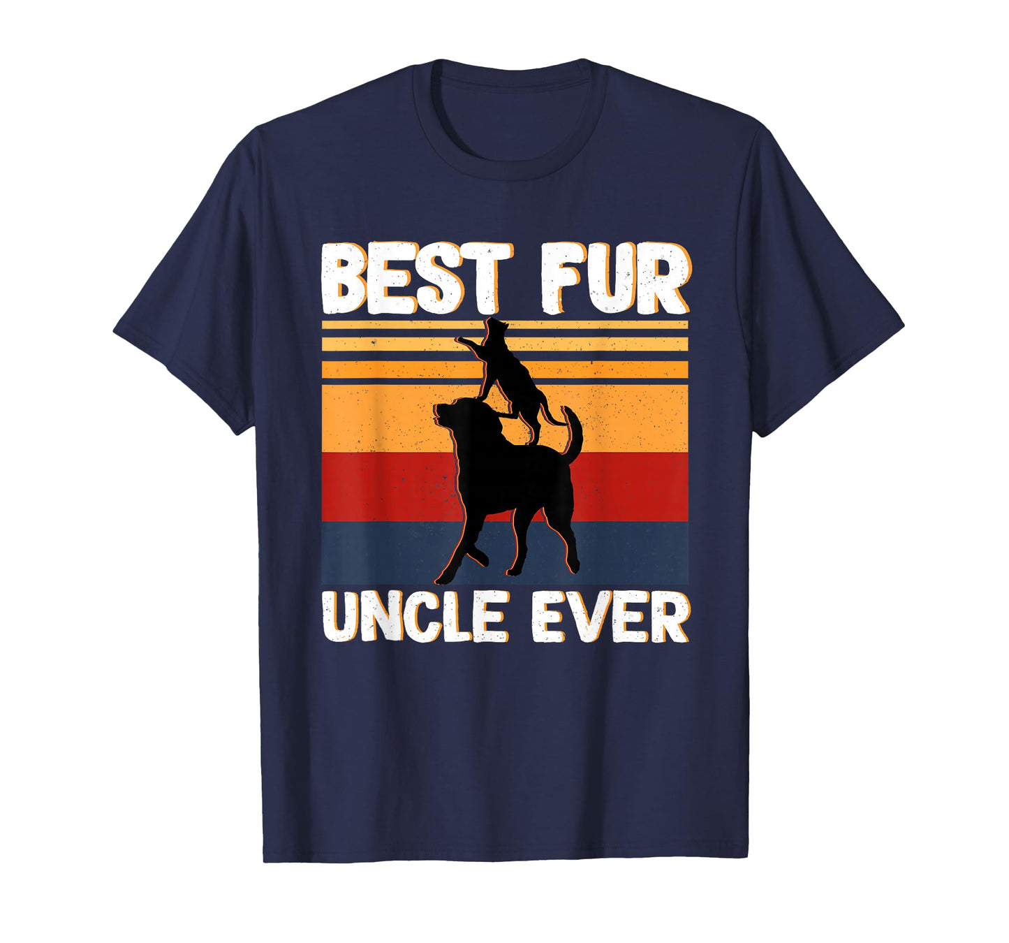 Best Fur Uncle Ever Funny Vintage Retro Dog and Cat Owner T-Shirt
