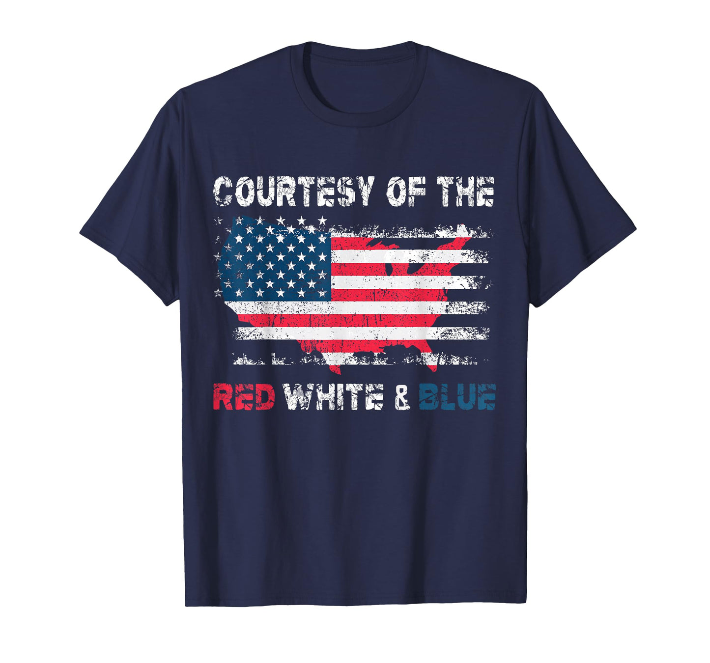 Courtesy of The Red White and Blue Vintage America US Flag T-Shirt