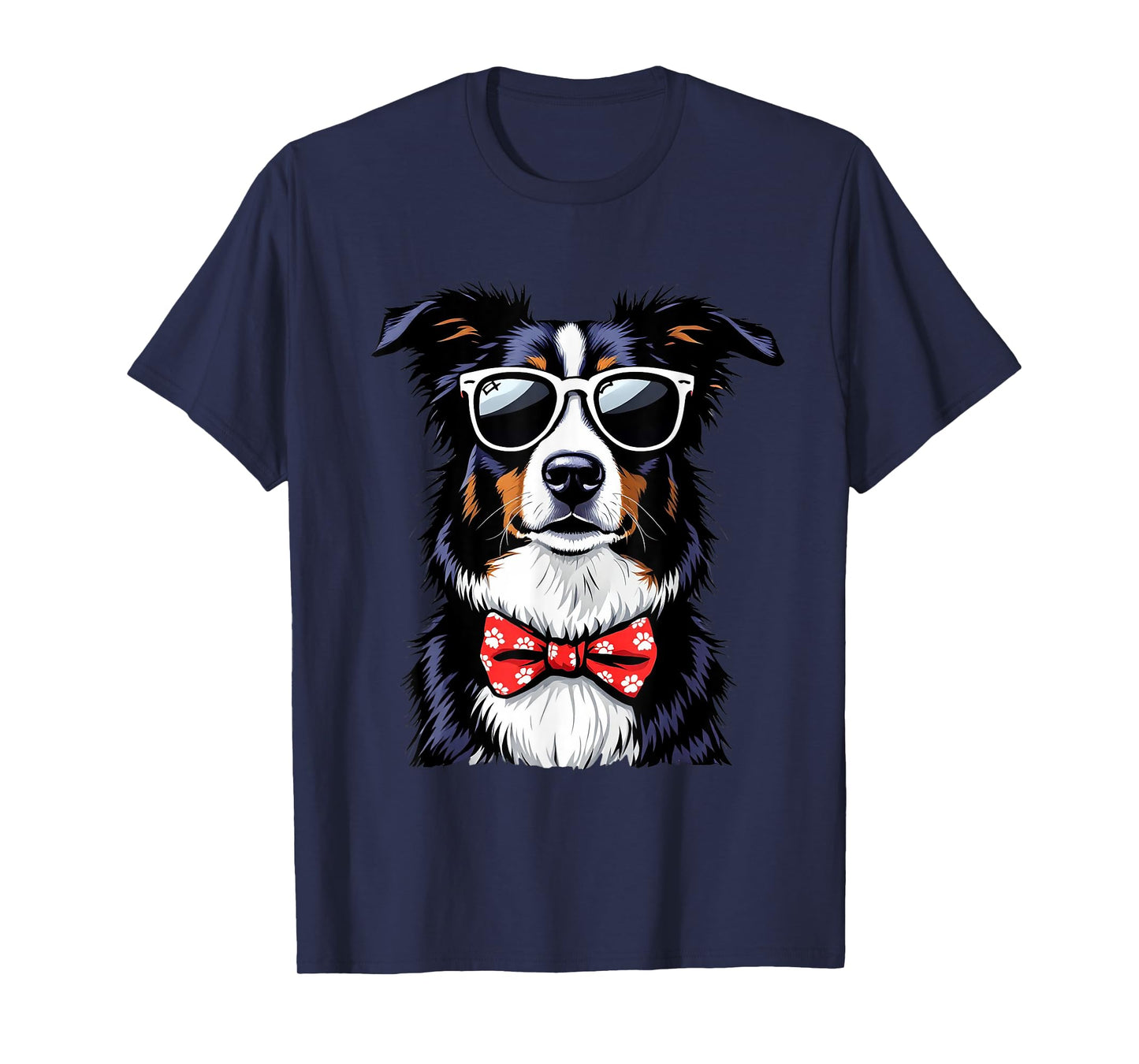 Cool Border Collie Wearing Sunglasses T-Shirt
