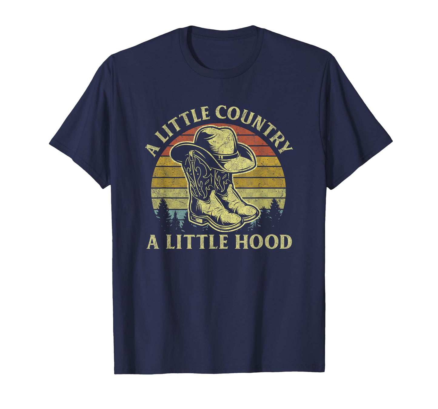 Little Country Little Hood Vintage Cowboy Hat Country Music T-Shirt
