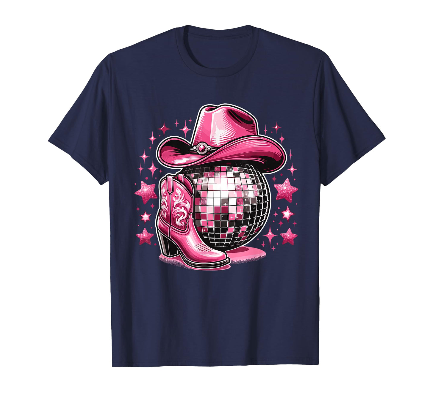 Western Cowgirl Rodeo Disco Retro Bachelorette Party T-Shirt