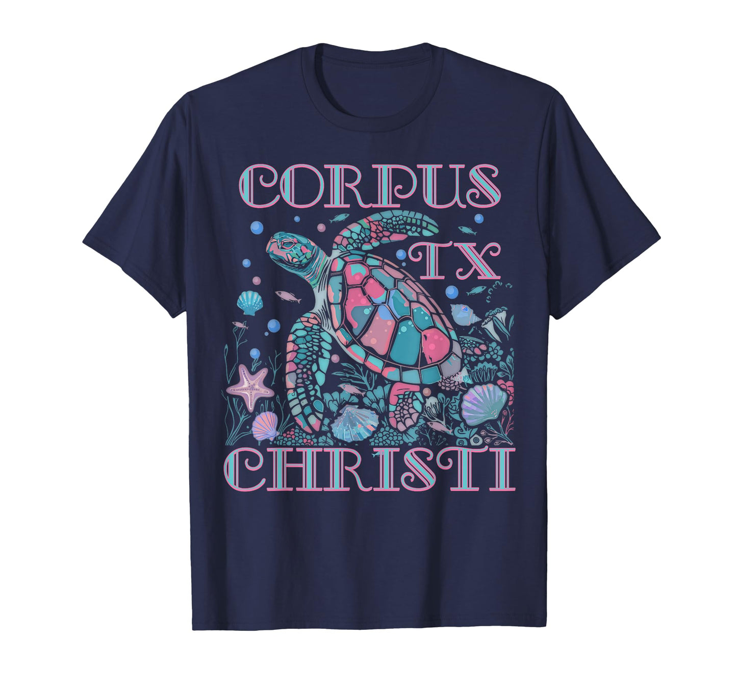 CORPUS CHRISTI TX TURTLE LOVER COLORFUL BEACH SOUVENIR T-Shirt