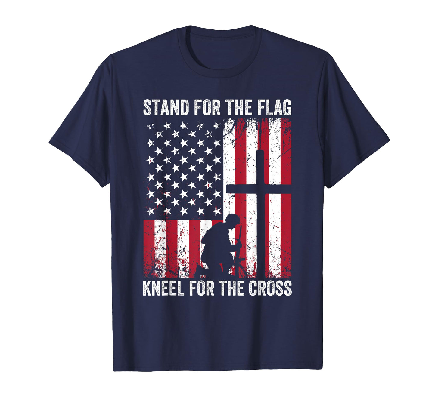 Stand For The Flag, Kneel For The Cross T-Shirt