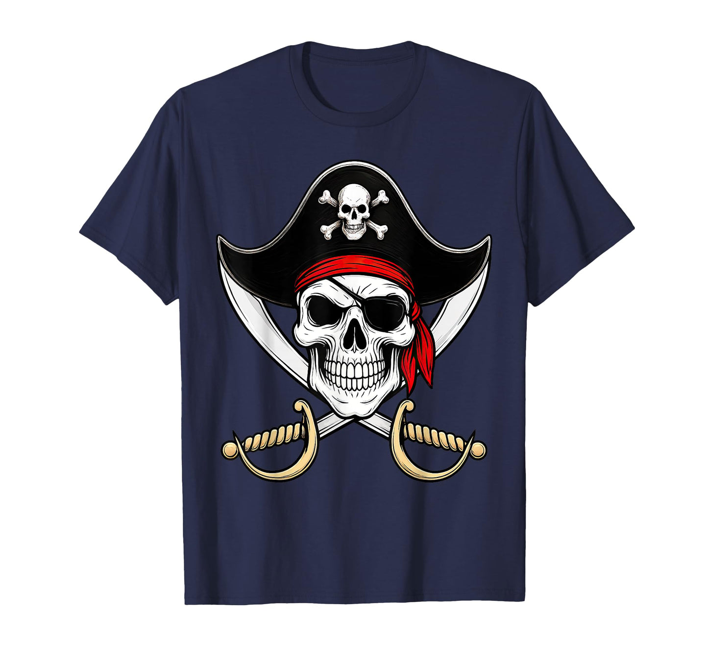 Skull Pirate Jolly Roger Flag Halloween T-Shirt