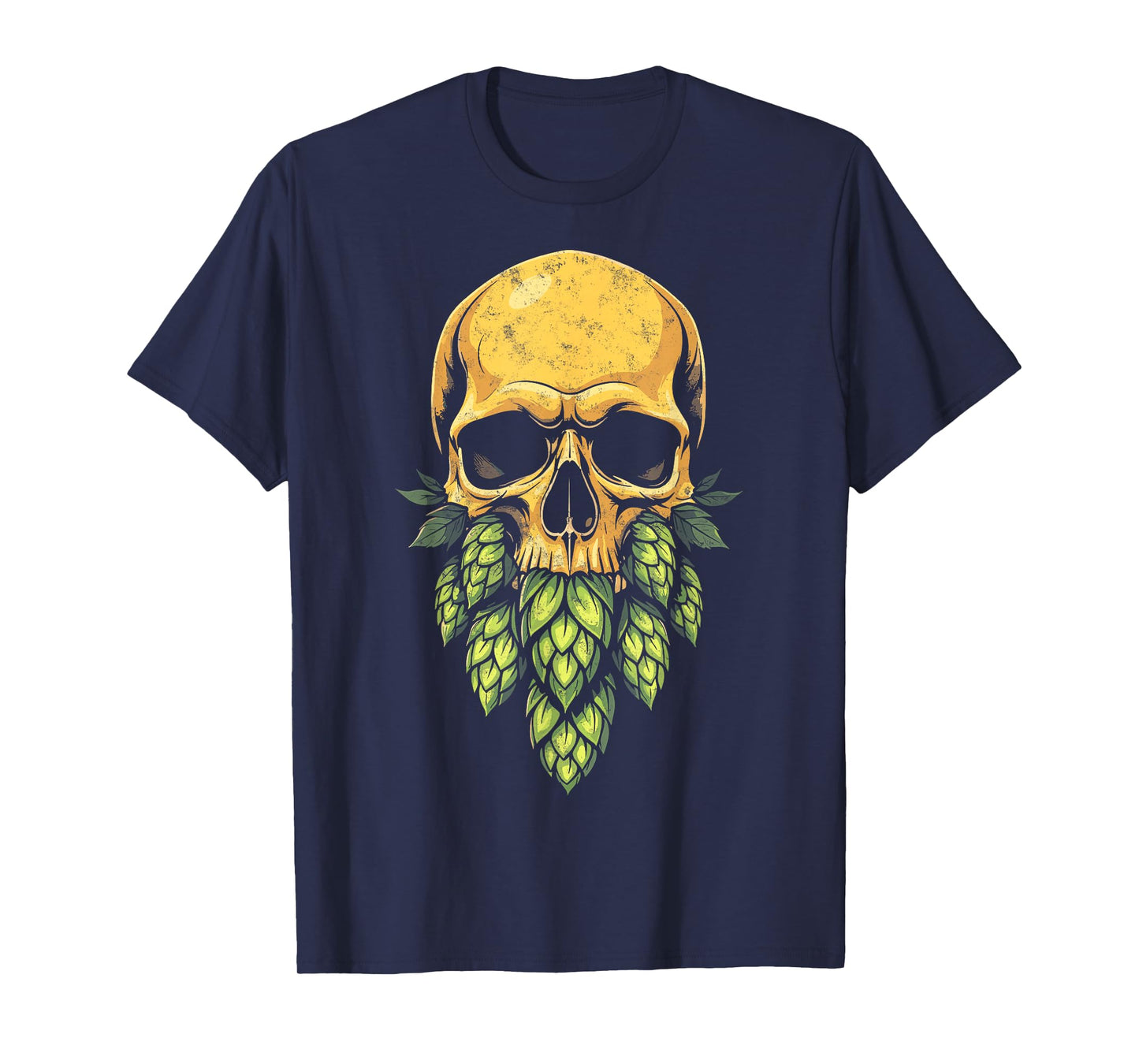 Hop Bearded Skull Brewer Funny Craft Beer Drinking IPA Lover T-Shirt