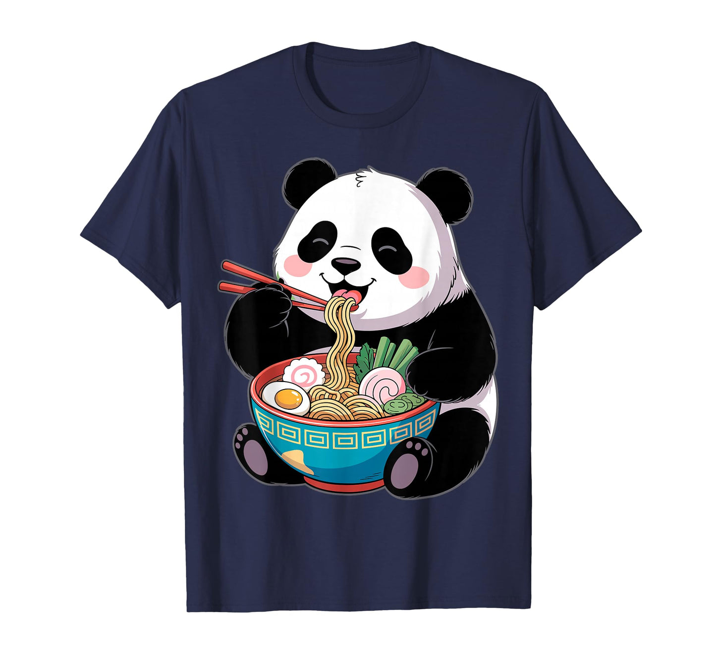 Cute Panda Ramen Lover Anime Noodle Tee Japanese Kawaii Food T-Shirt