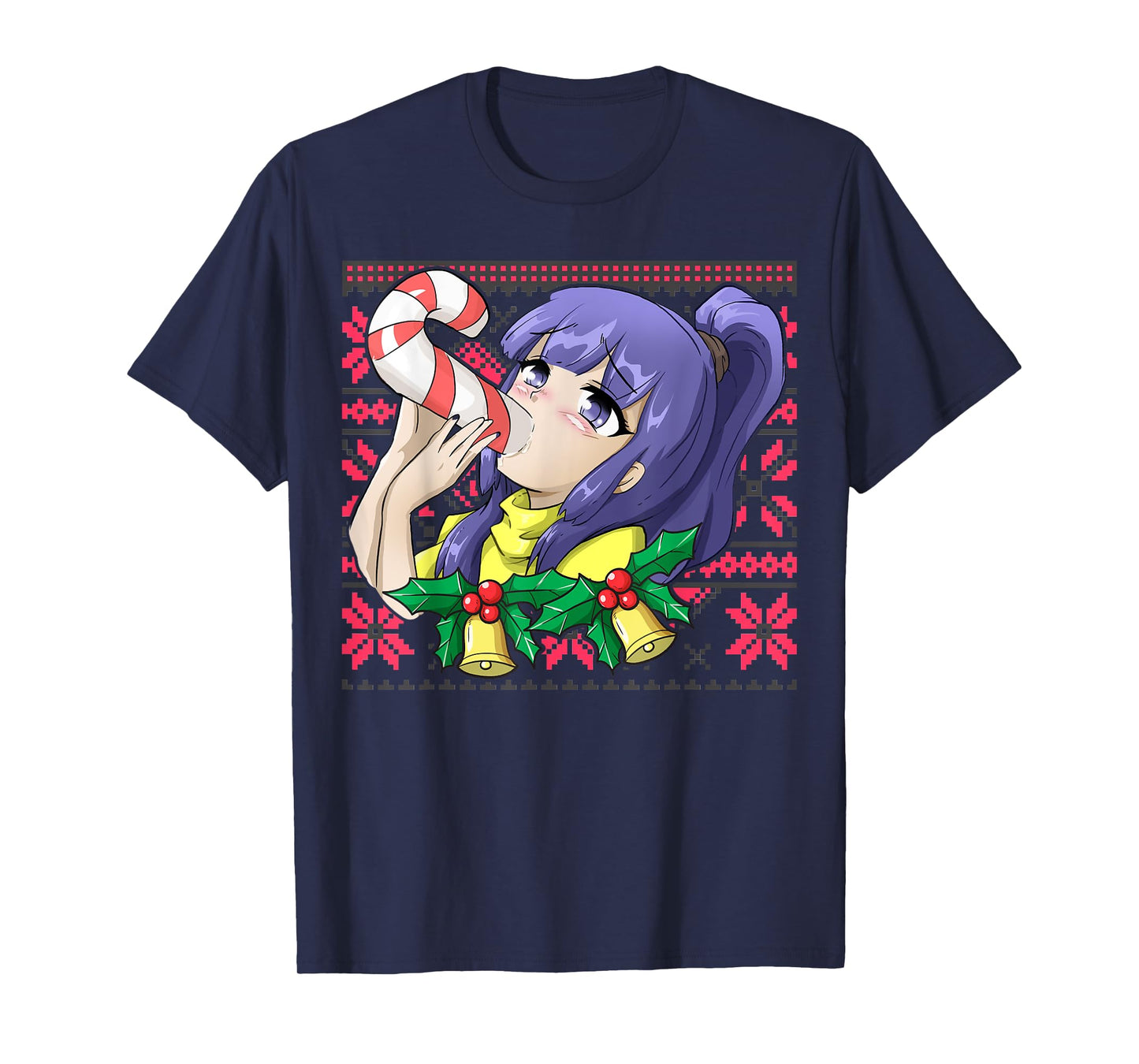 Ugly Christmas Otaku Ahegao Ecchi Etchi Lewd Hentai Kawaii T-Shirt