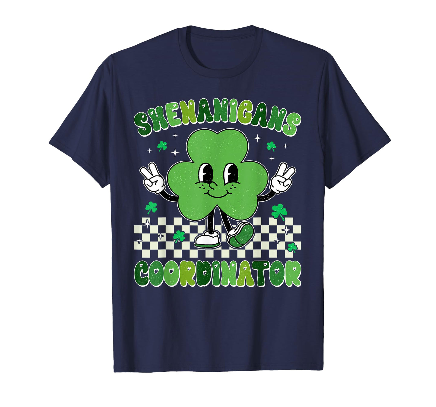 Funny Shenanigans Squad Teacher Retro St Patrick's Day T-Shirt
